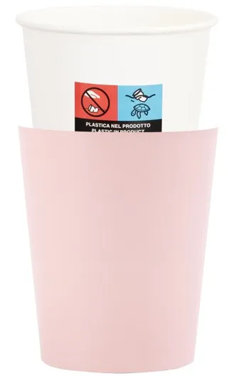 8 bicchieri di carta Passion rosa chiaro