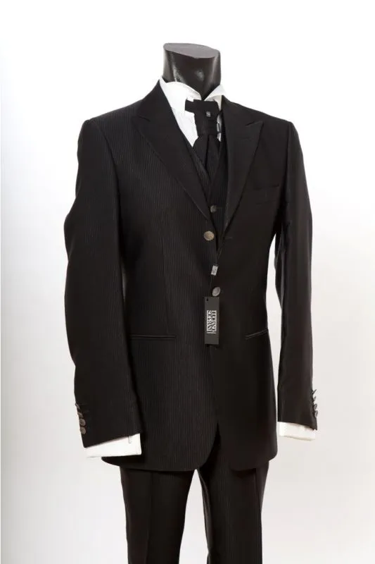 Abito classico nero luciano soprani cerimonia saldi -50%
