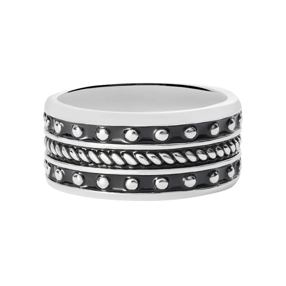 Anello Fascia Gentleman Argento Rodiato 925/1000 1681466