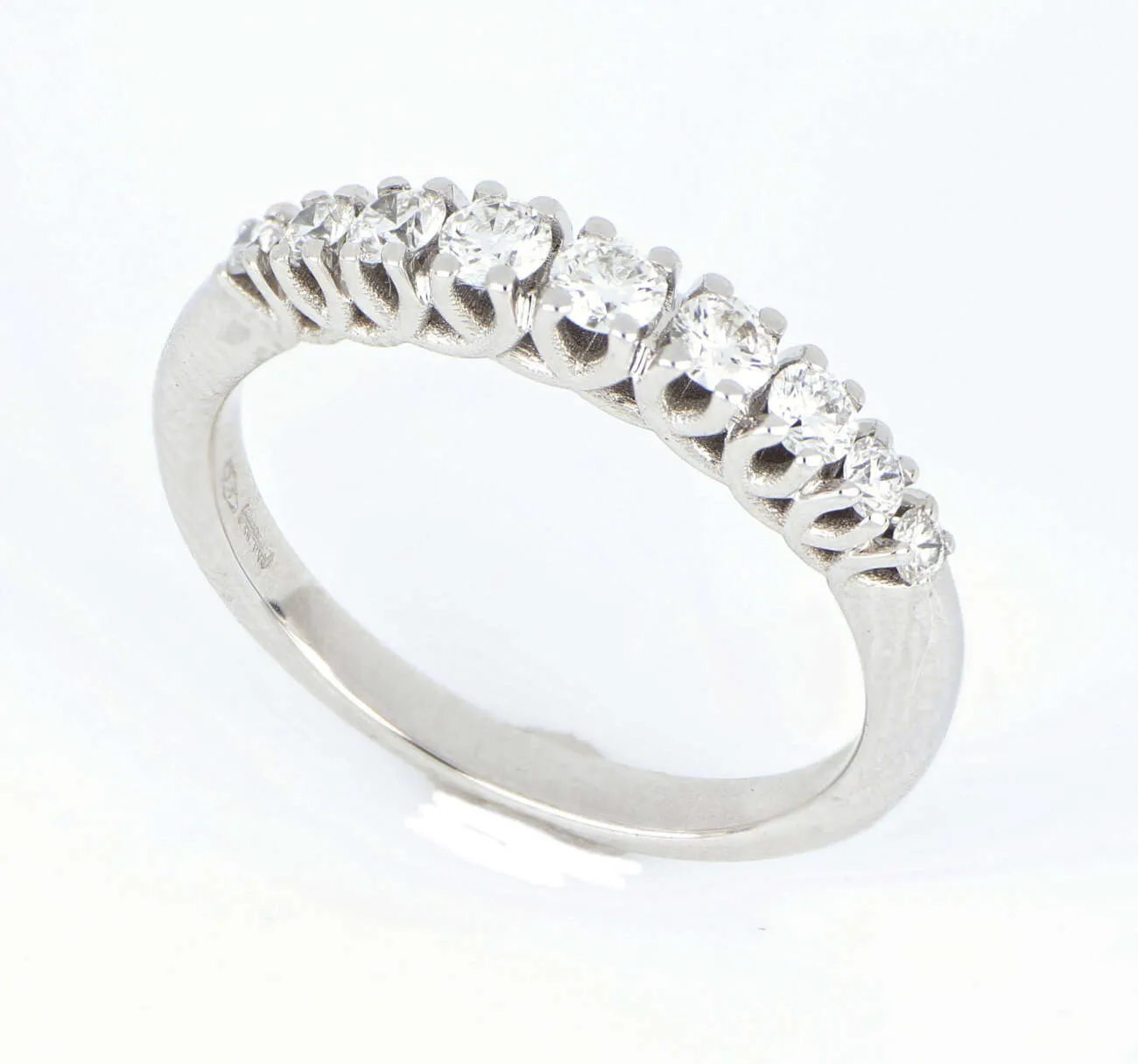 Anello Polello riviere in oro bianco e diamanti G3258B1