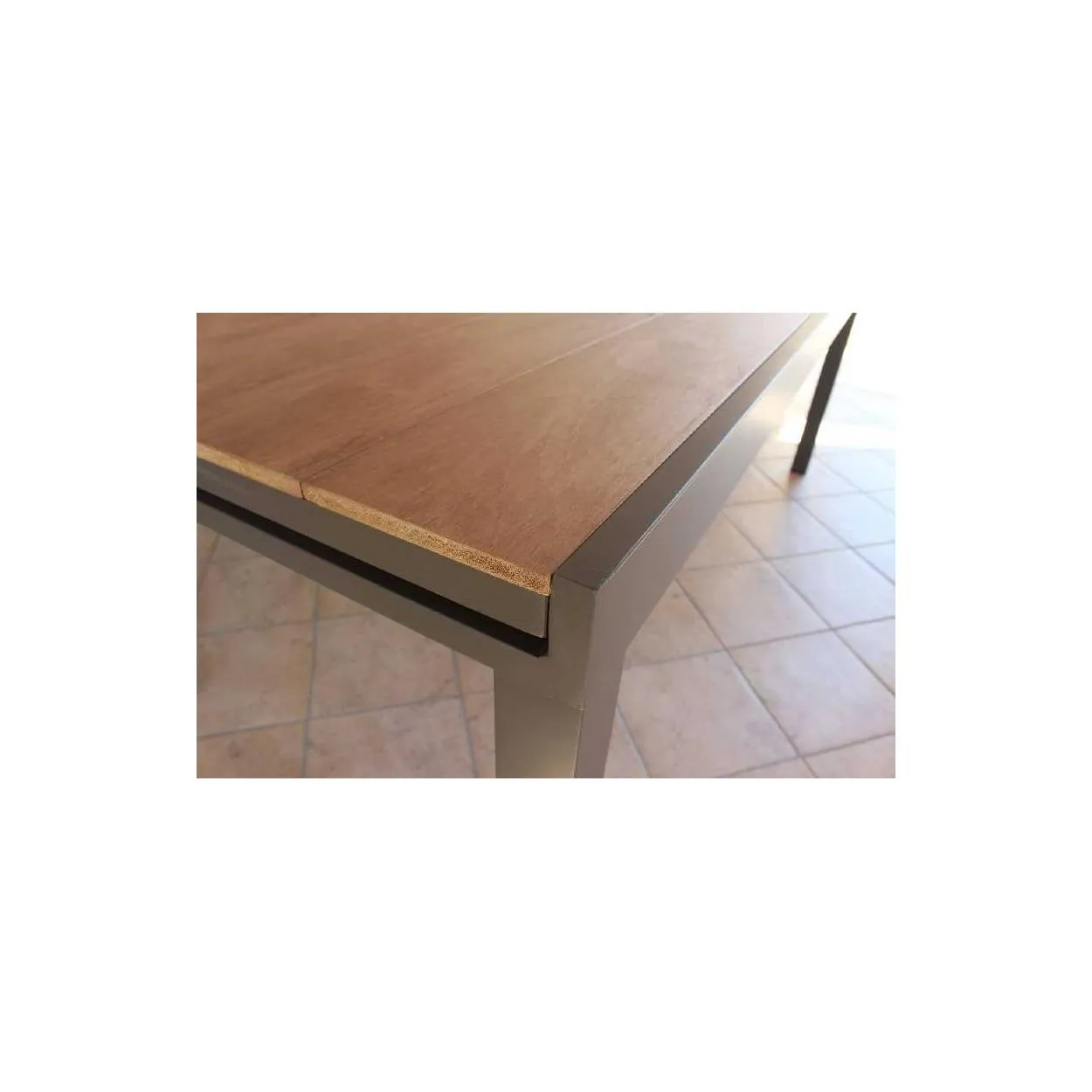 Arredo giardino tavoli da esterno in alluminio e ripiano poliwood Cayman 160/240 X 95