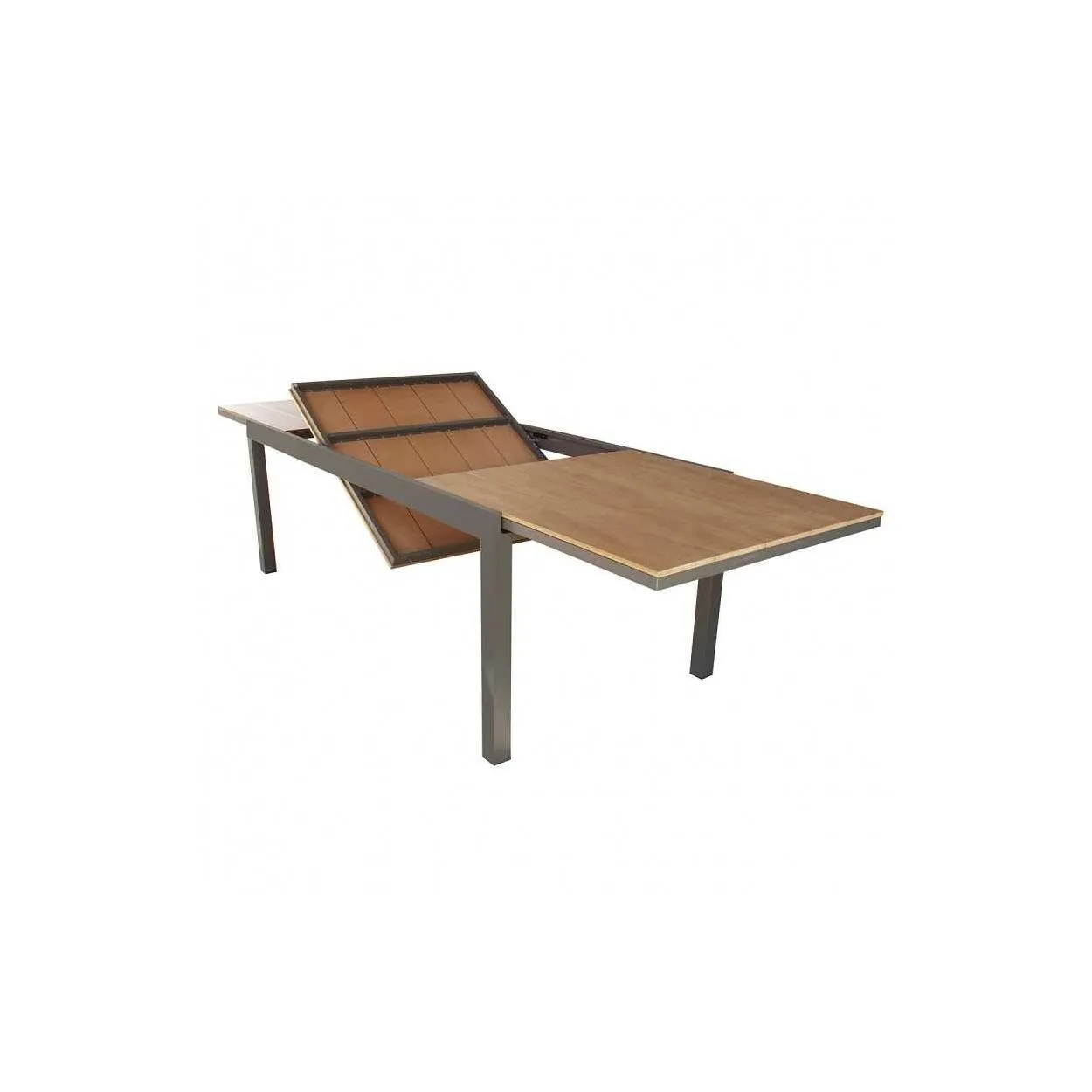 Arredo giardino tavoli da esterno in alluminio e ripiano poliwood Cayman 160/240 X 95