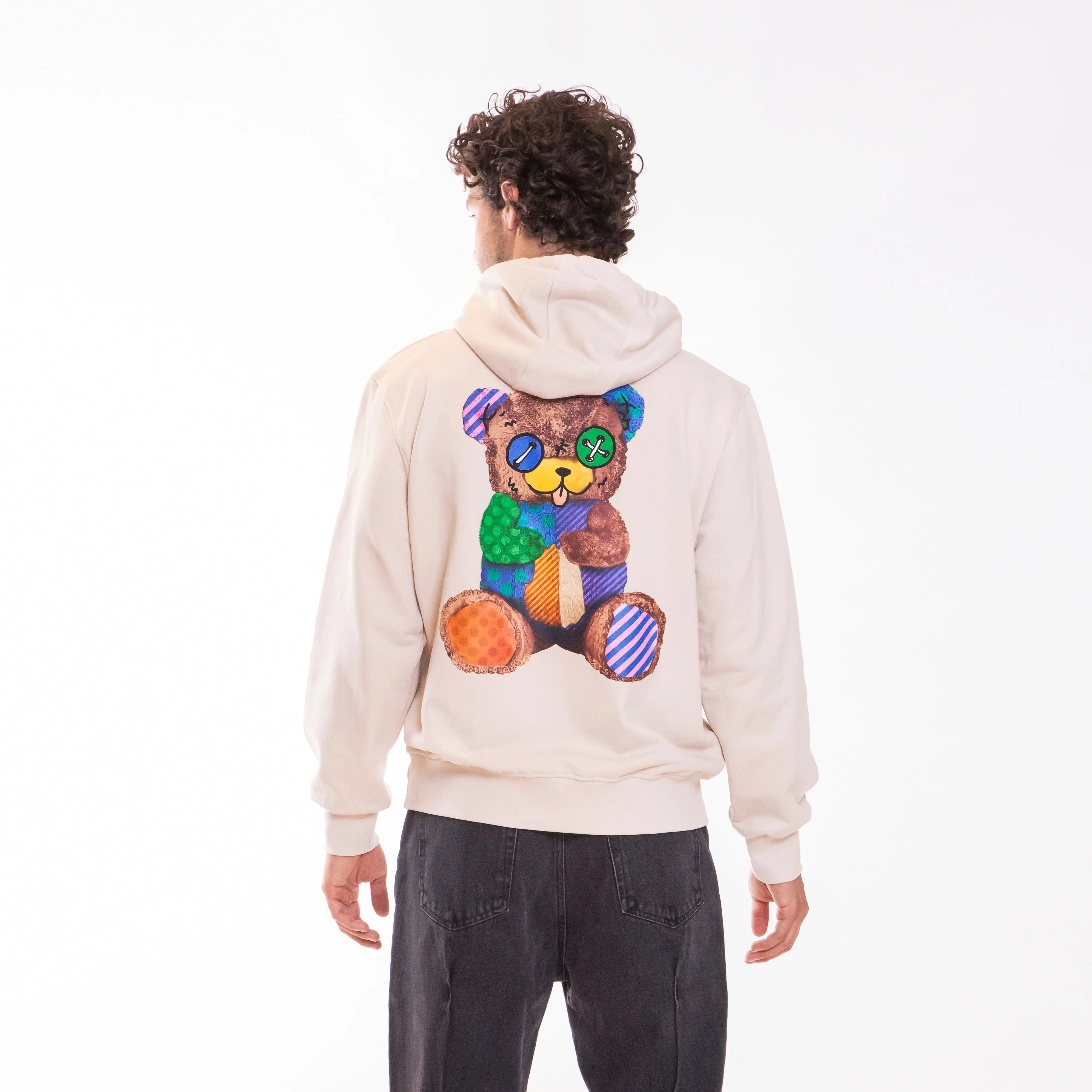 BARROW HOODIE LETTERING BEAR TURTLEDOVE