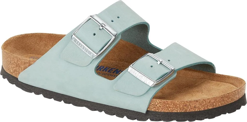 Birkenstock 1021446 Arizona SFB faded aqua, Nubuck Leather 