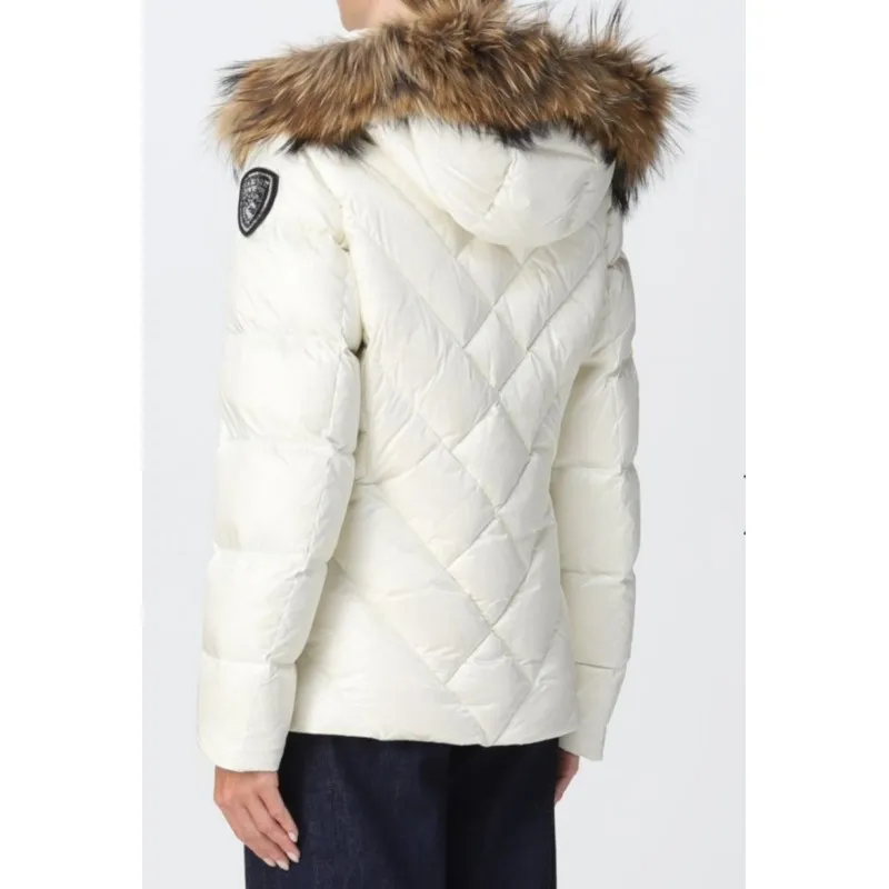BLAUER piumino con bordo in pelliccia removibile ALICIA WHITE