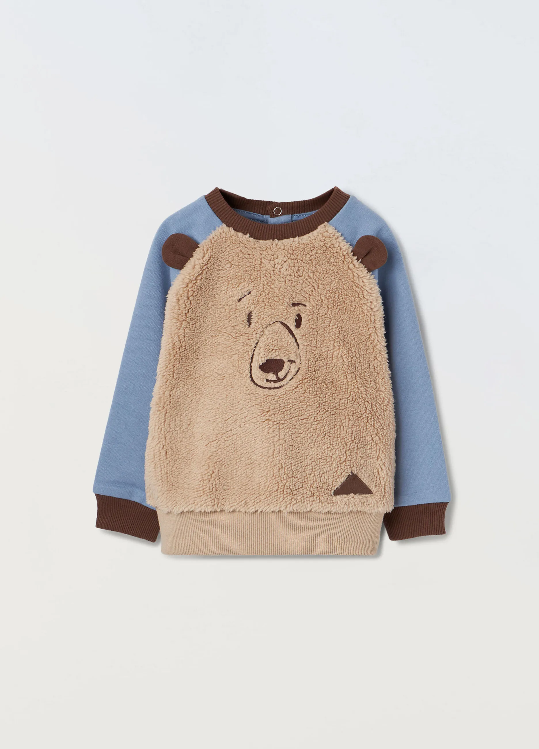 BLUKIDS  Felpa con fake fur e applicazioni neonato