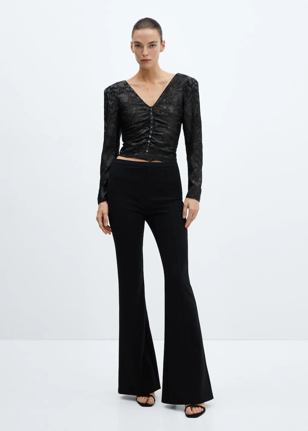 Blusa jacquard lurex