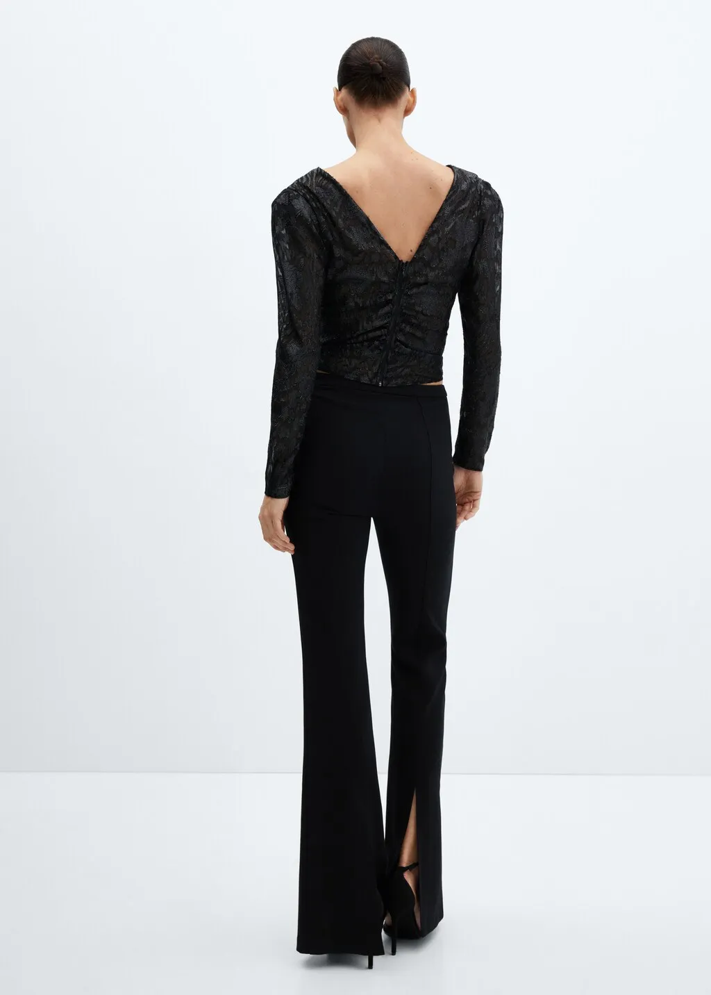 Blusa jacquard lurex