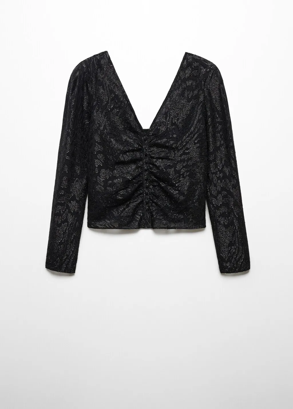 Blusa jacquard lurex