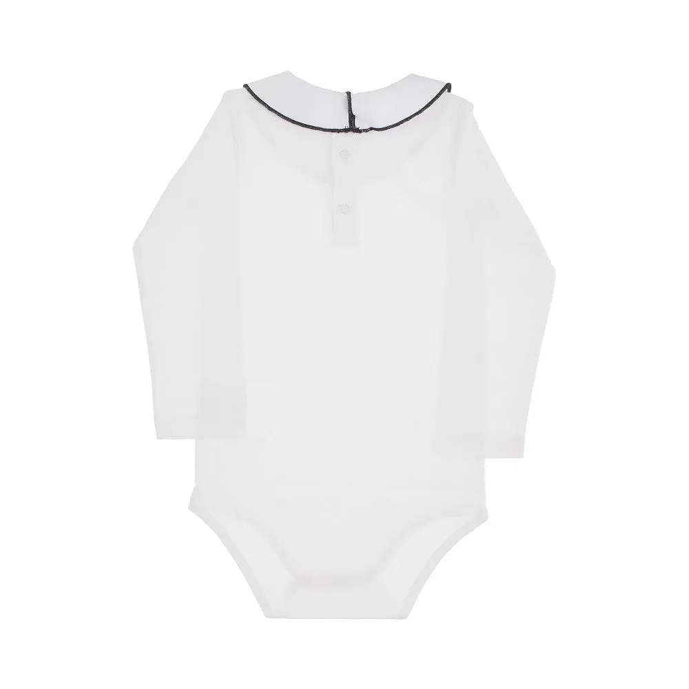 Body in cotone con colletto