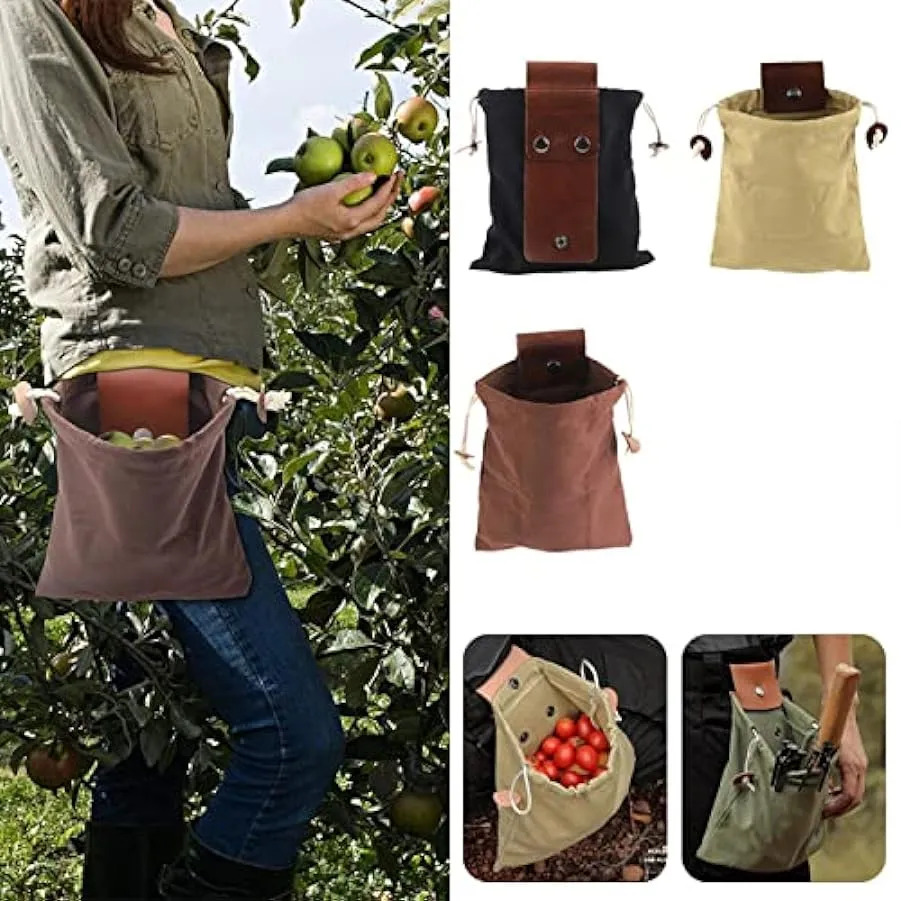 Borsa da Raccolta Canvas Bushcraft Bag Borsa portautensili pieghevole ,Borsa da raccolta della frutta in vita-appeso 248565293