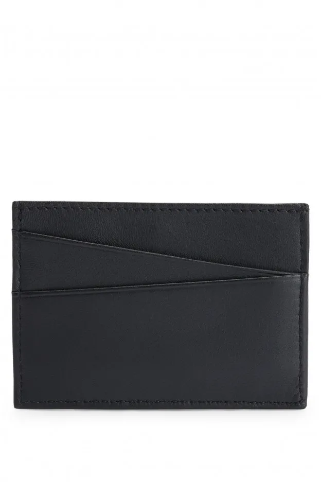   Boss - Hugo Boss     Boss - Hugo Boss Portatessere In Pelle Opaca Con Dettaglio In Metallo Con Monogramma    