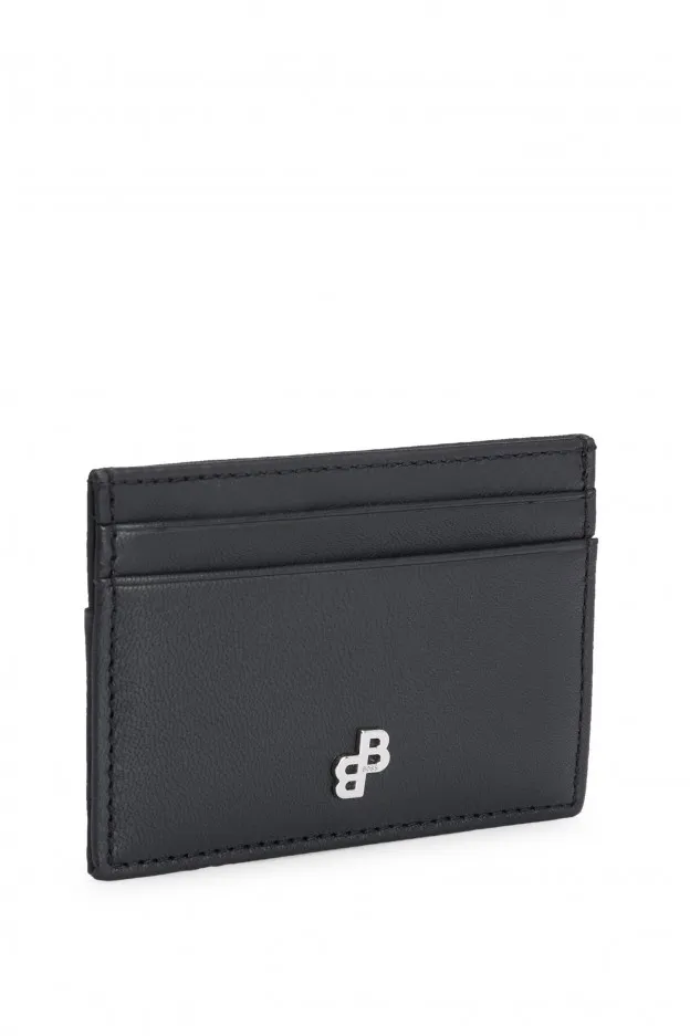   Boss - Hugo Boss     Boss - Hugo Boss Portatessere In Pelle Opaca Con Dettaglio In Metallo Con Monogramma    