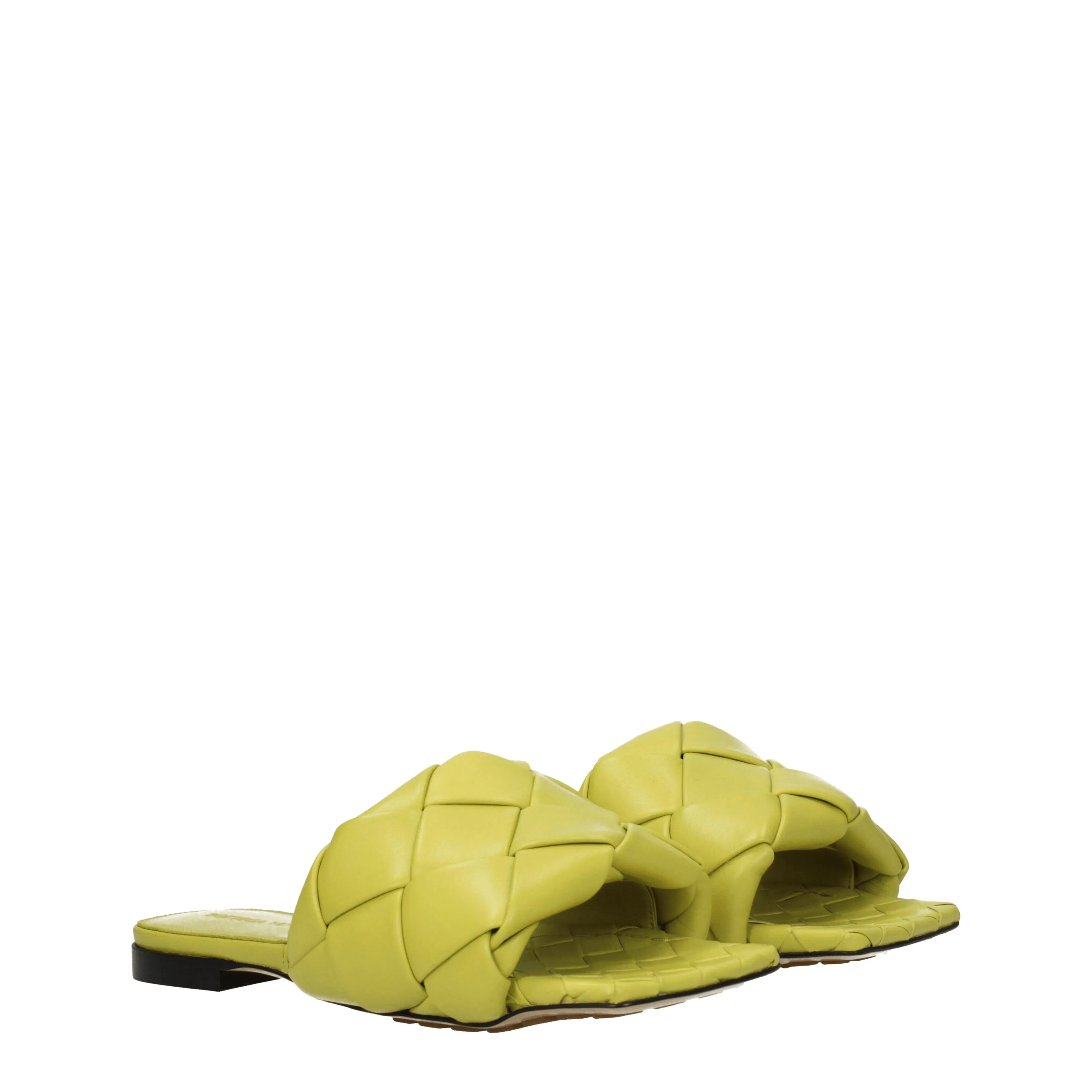 Bottega Veneta Ciabatte e Zoccoli Donna Pelle Verde/Verde Acido