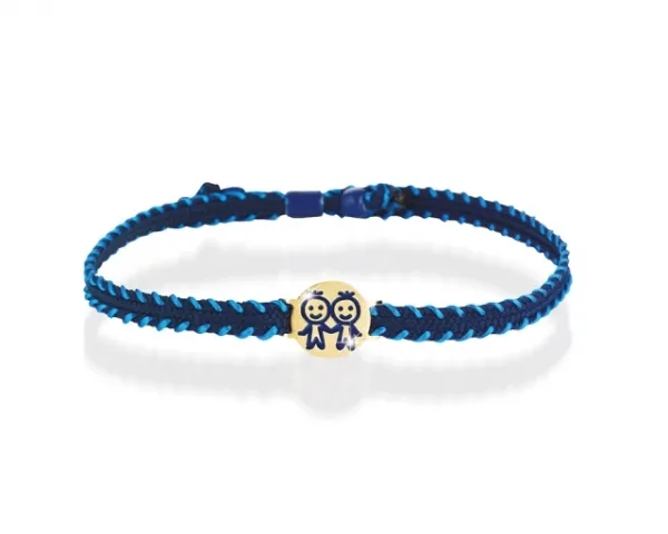 Bracciale Le Bebè - Primegioie - zodiaco Gemelli in oro giallo e smalto