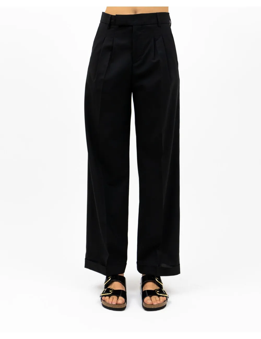 Briglia Genderless - Pantalone Nero in Lana Donna