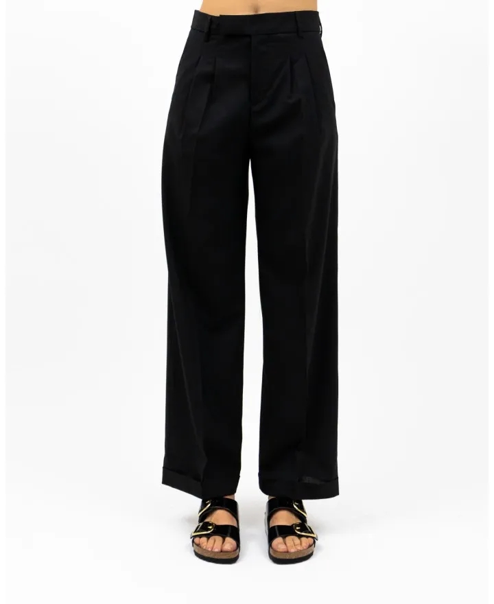 Briglia Genderless - Pantalone Nero in Lana Donna