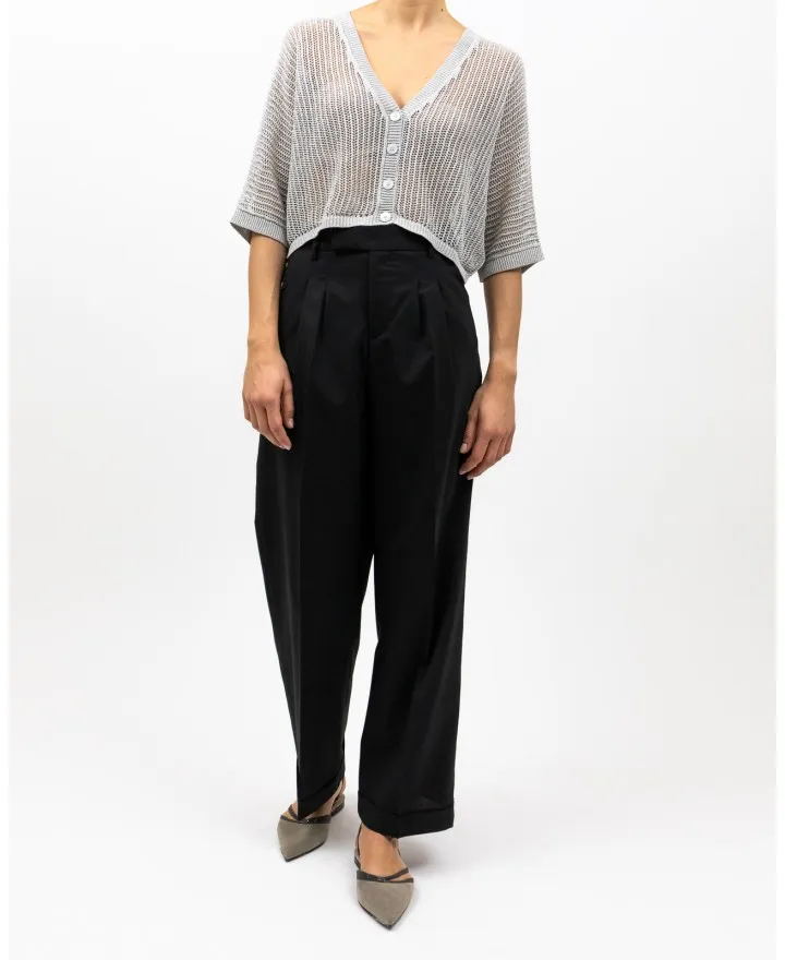 Briglia Genderless - Pantalone Nero in Lana Donna