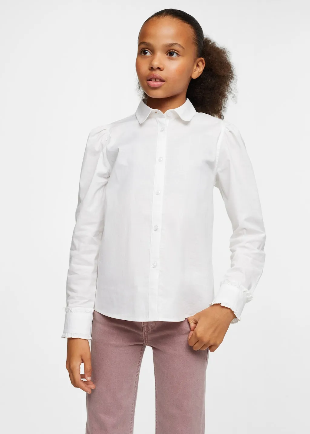 Camicia cotone maniche a palloncino