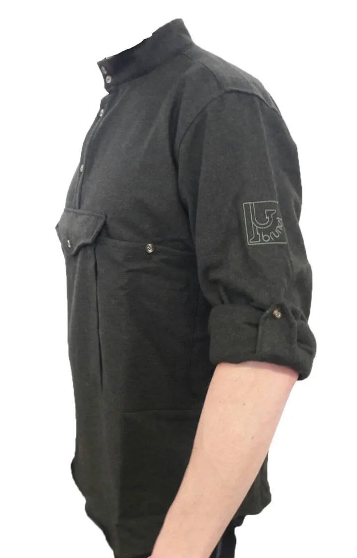 Camicia loden con tascone