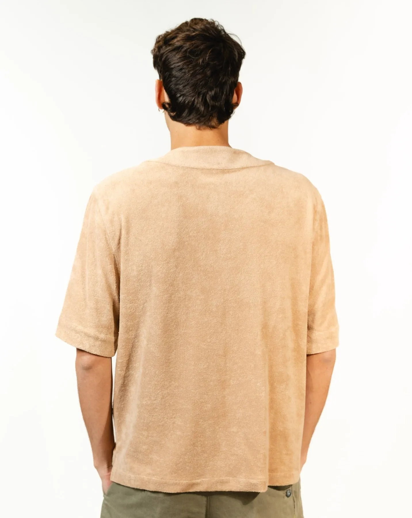 CAMICIA MANICHE CORTE SABBIA