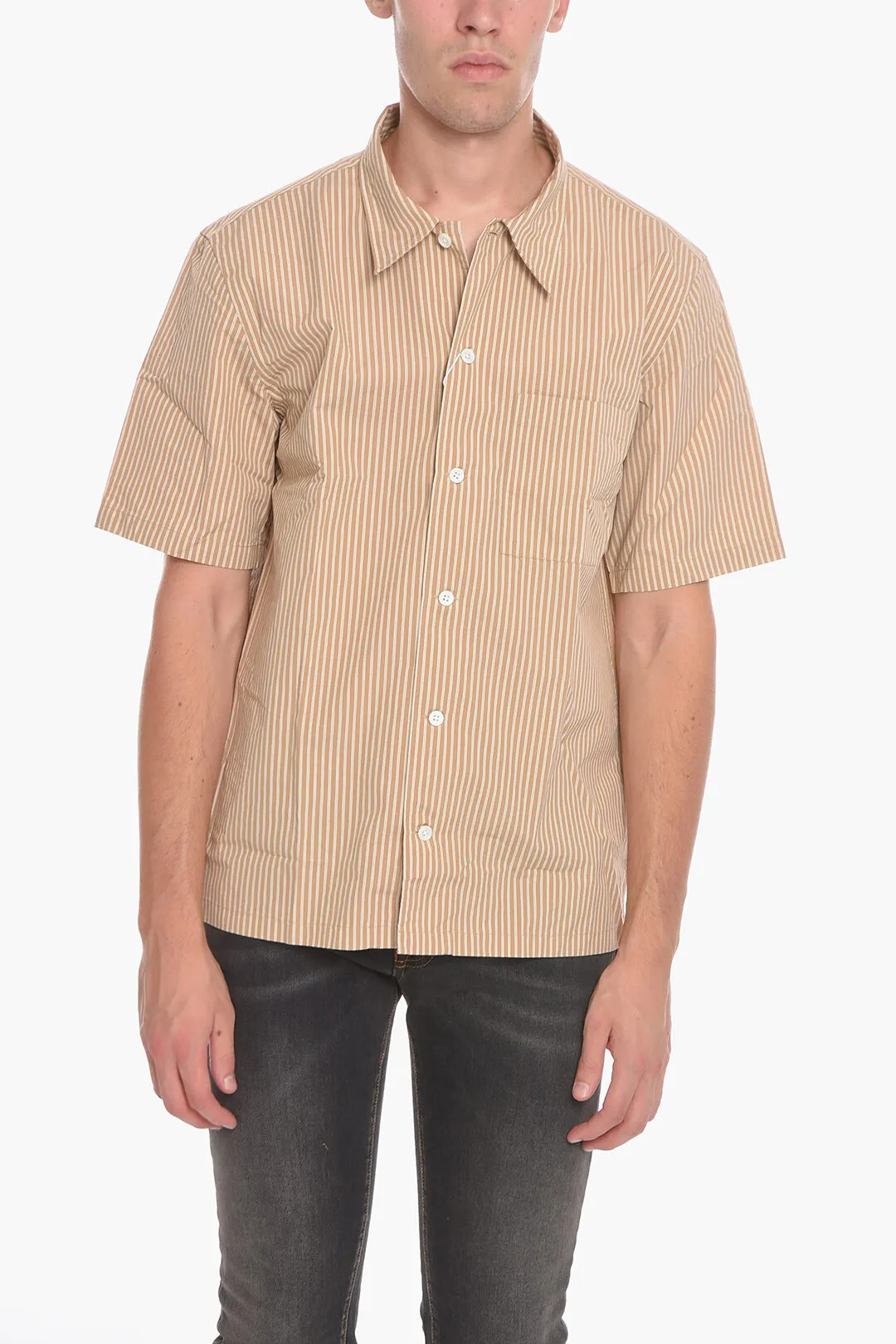 Camicia SPACEY a Righe a Manica Corta con Taschino