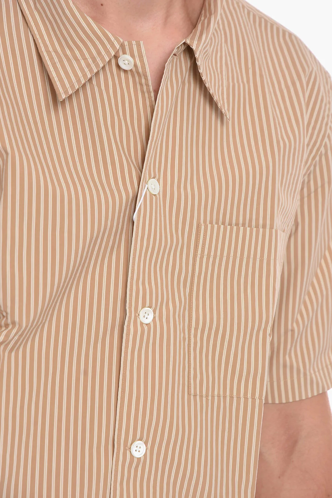 Camicia SPACEY a Righe a Manica Corta con Taschino