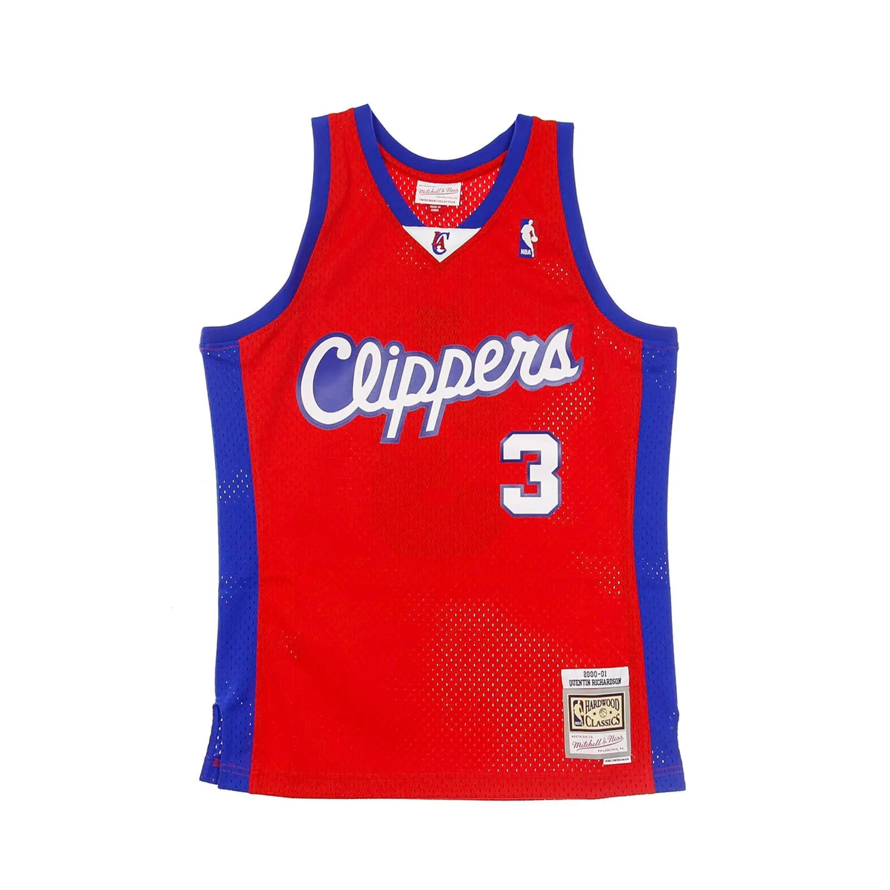 Canotta Basket Uomo Nba Swingman Jersey Hardwood Classics No.3 Quentin Richardson 2000-01 Loscli Road Original Team Colors