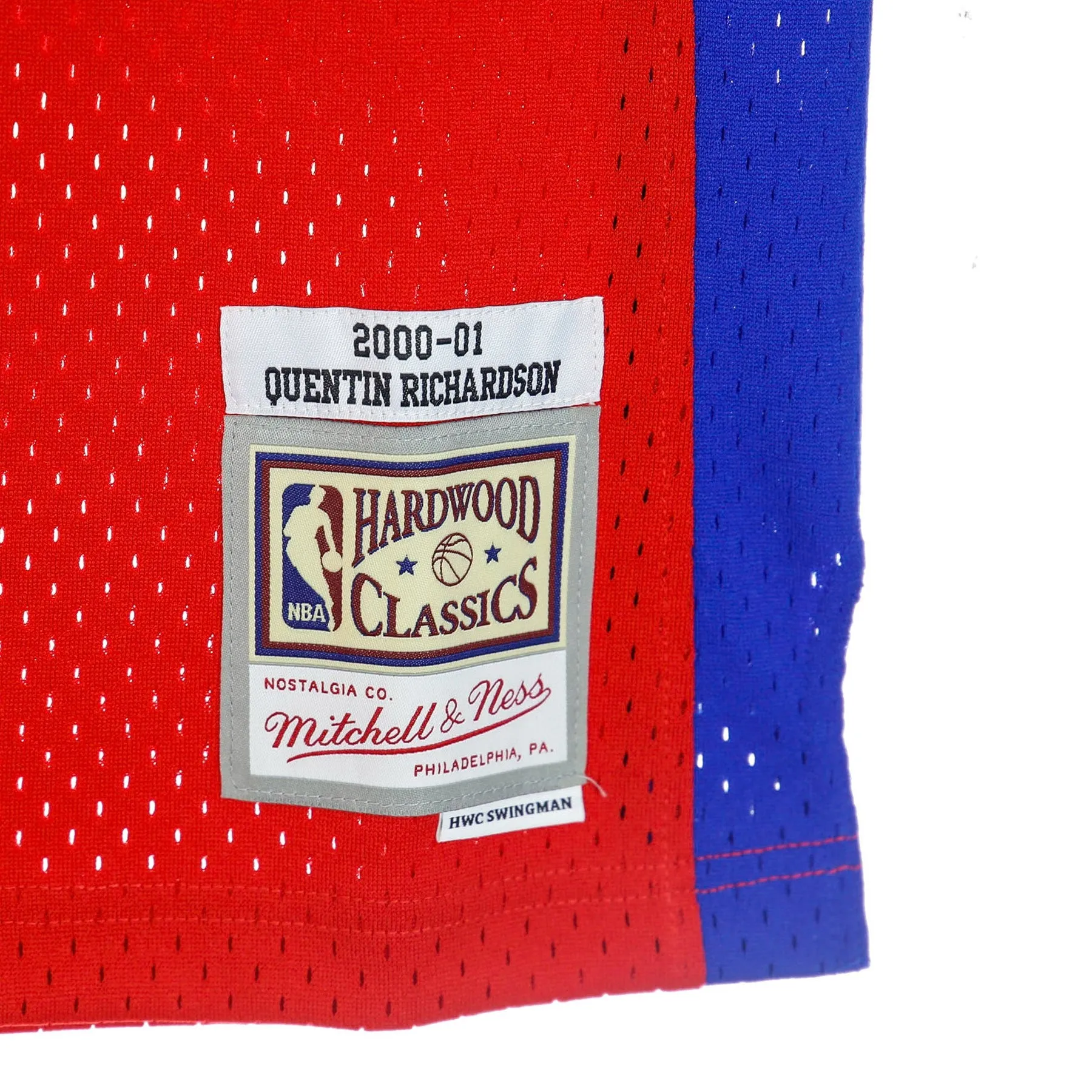 Canotta Basket Uomo Nba Swingman Jersey Hardwood Classics No.3 Quentin Richardson 2000-01 Loscli Road Original Team Colors