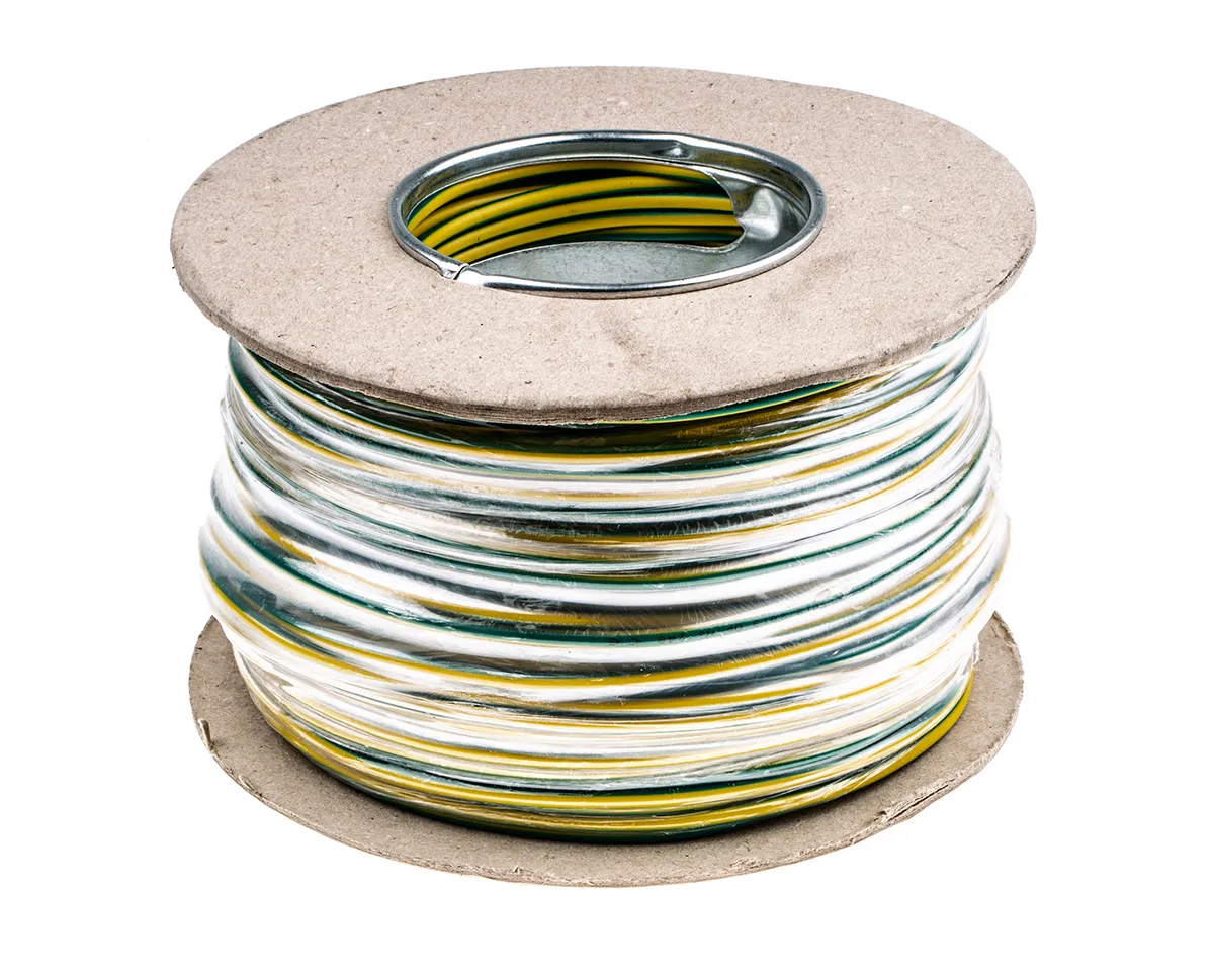 Cavo di collegamento apparecchiature H07V-K RS PRO, 2,5 mm², 14 AWG², 450/750 V, 100m, Verde-Giallo