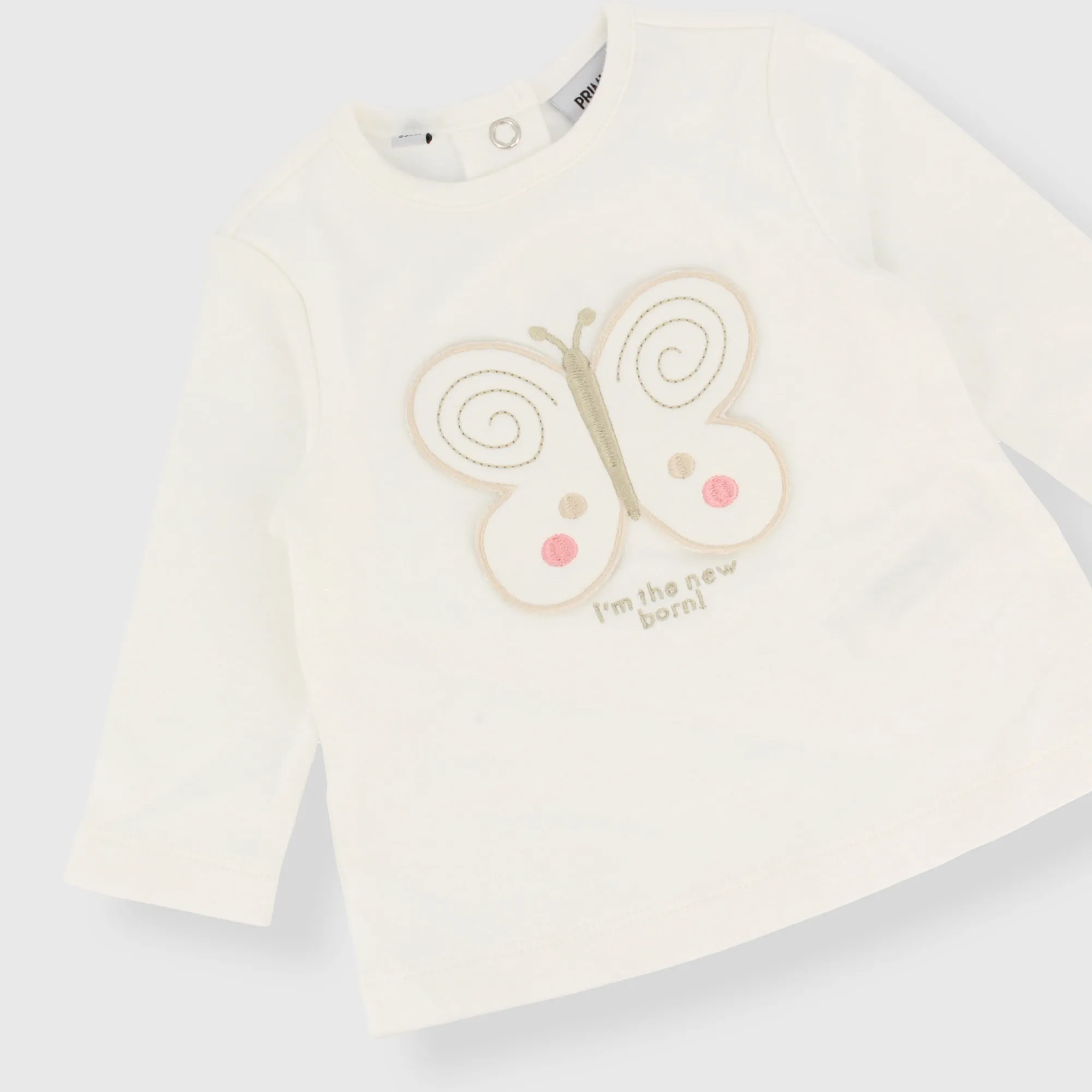Completo due pezzi da neonata, BIANCO            