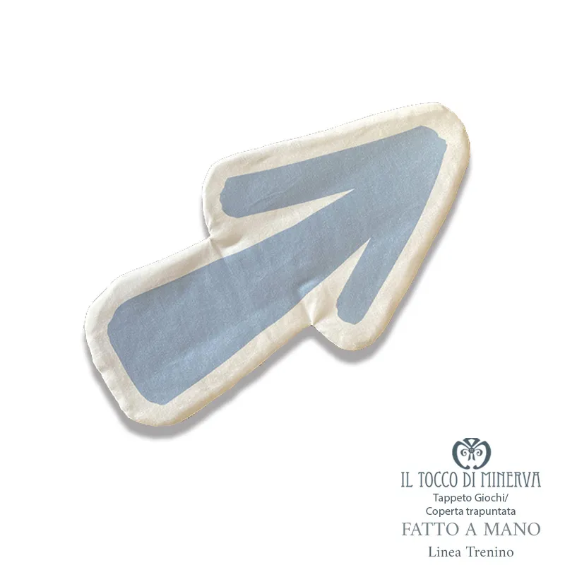Coperta Mesi neonato Trapuntata Linea Trenino - Fatto a Mano