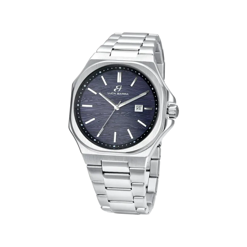 copy of OROLOGIO UOMO IN ACCIAIO IP NERO QUADRANTE NERO, DETTAGLI IP GOLD