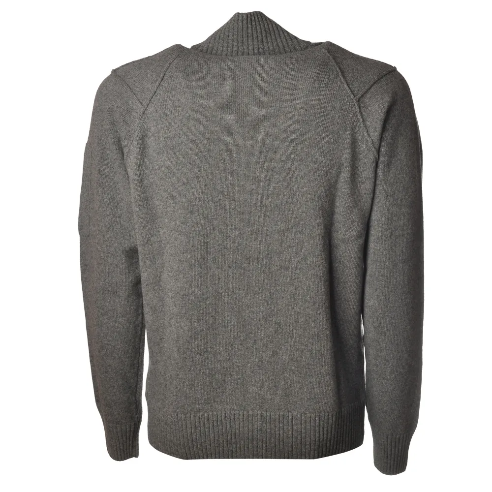 C.P. Company - Cardigan con Collo Alzato - Grigio - Maglia - Luxury Exclusive Collection