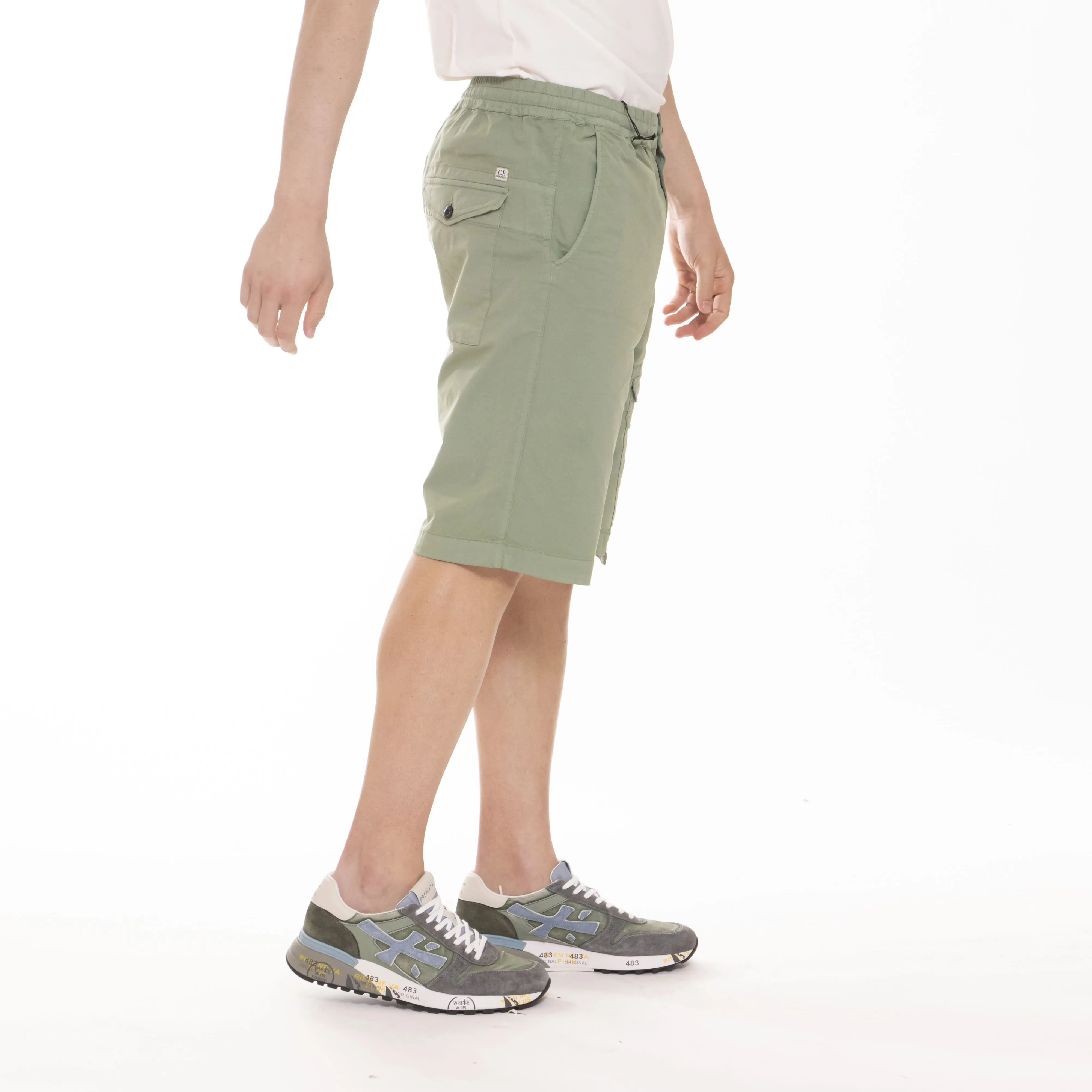 C.P. COMPANY TWILL STRETCH SHORTS GREEN BAY