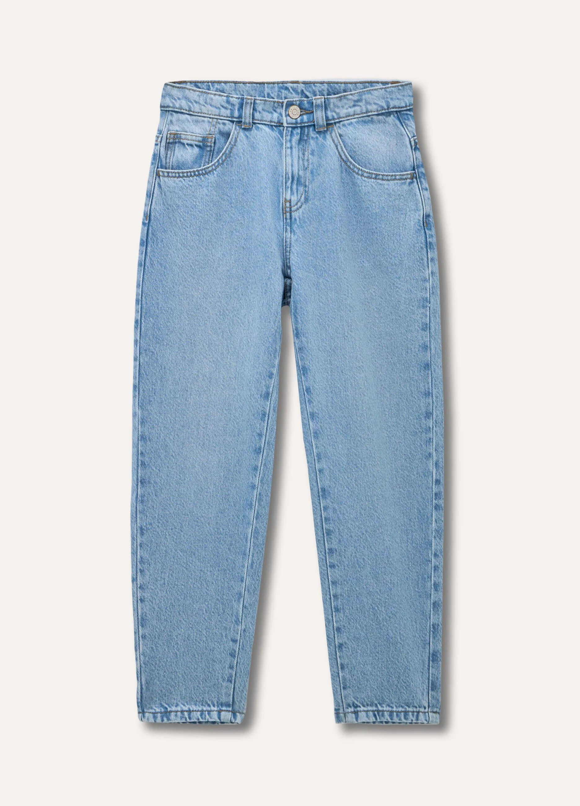Denim balloon fit in puro cotone ragazzo