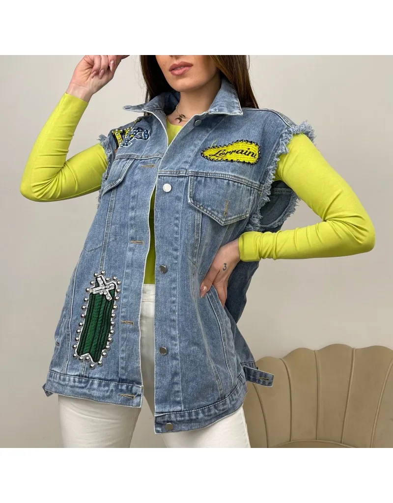 DENIM SMANICATO TEDDY