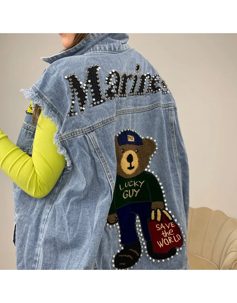 DENIM SMANICATO TEDDY