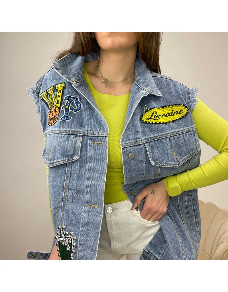 DENIM SMANICATO TEDDY