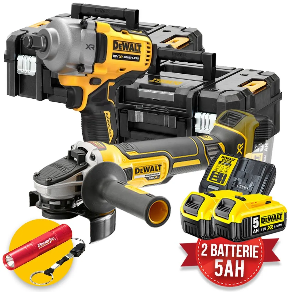Dewalt kit elettroutensili a batteria 18V - DCF891 Avvitatore a impulsi da 1/2