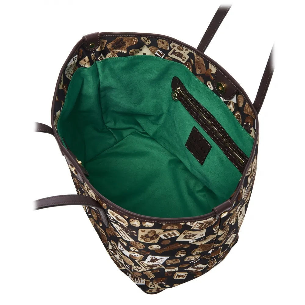 Divo Diva - San Remo - Marrone Scuro - Borsa in Pelle - Made in Italy - Life is a Game Collection - Alta Qualità Luxury