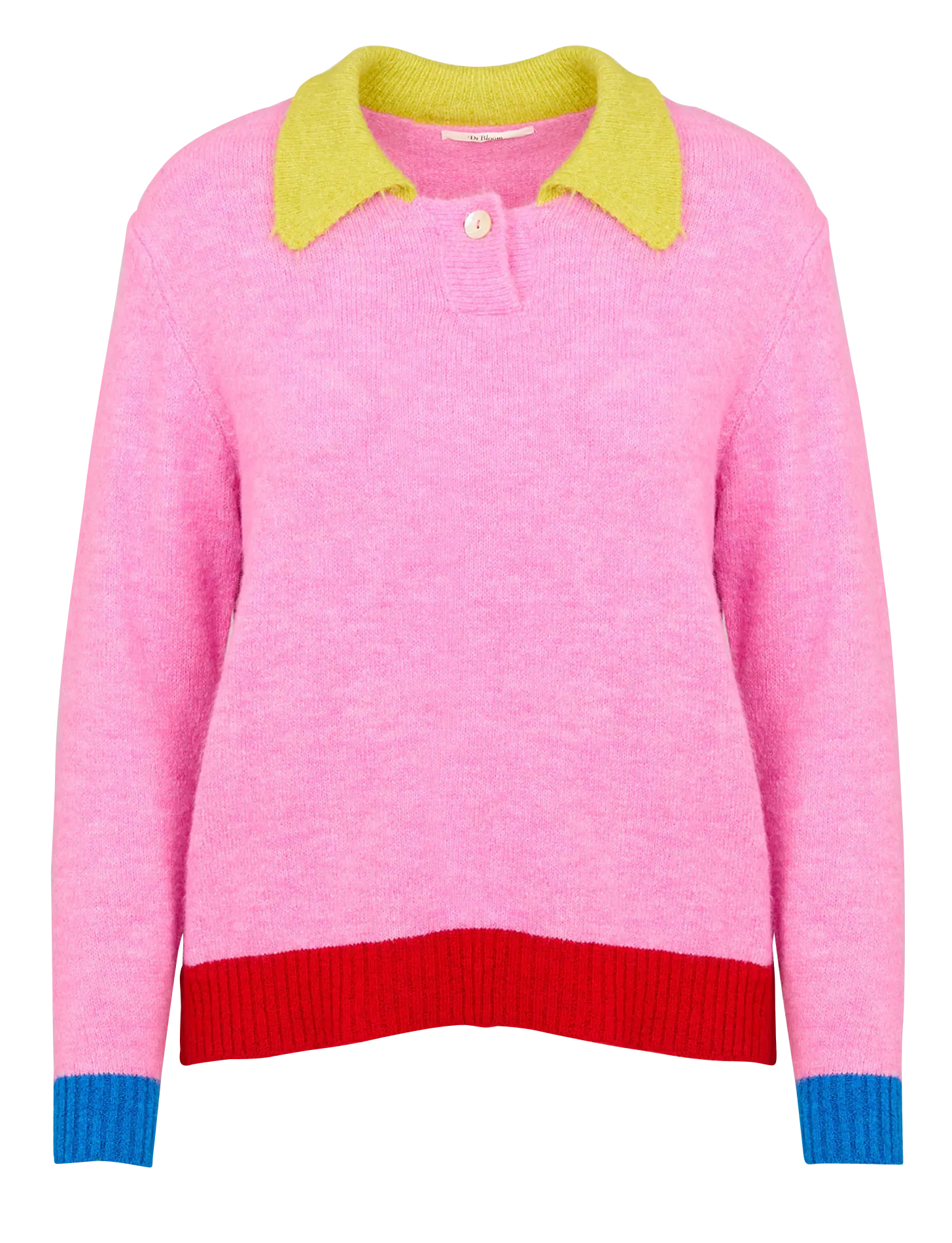  DR BLOOM   DANZA - Maglione dritto con collo classico tricolore | Rosa