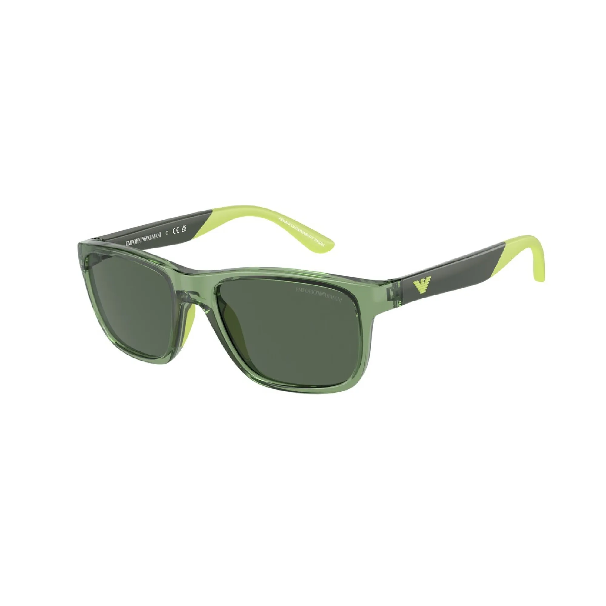   Emporio Armani EK 4002 - 535971 Verde Brillante Trasparente | Occhiale Da Sole Bambino 