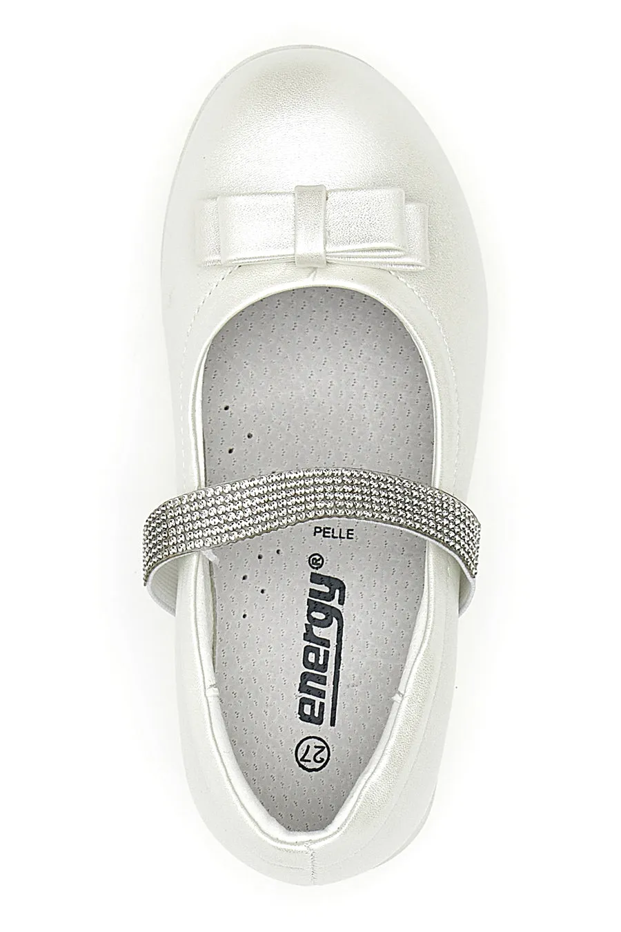   ENERGY Ballerine Bianco Perlato Con Strass Energy 522