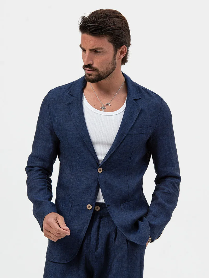 FEDRO BLAZER MONOPETTO BLU