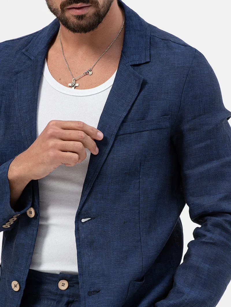 FEDRO BLAZER MONOPETTO BLU