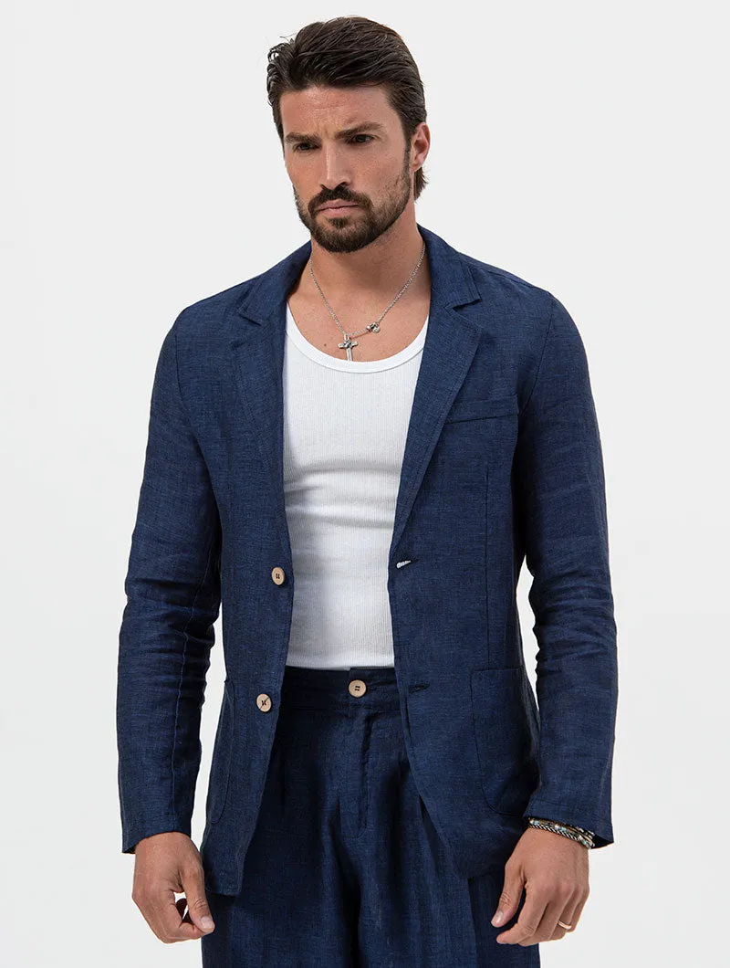 FEDRO BLAZER MONOPETTO BLU