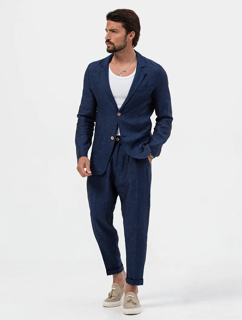 FEDRO BLAZER MONOPETTO BLU