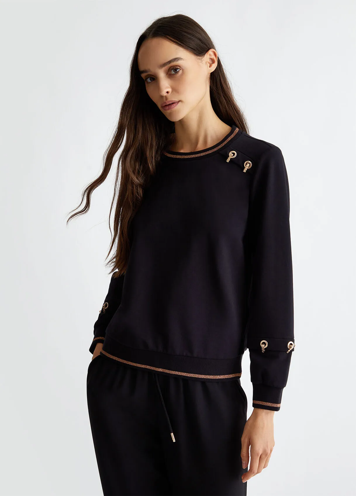 Felpa in cotone stretch