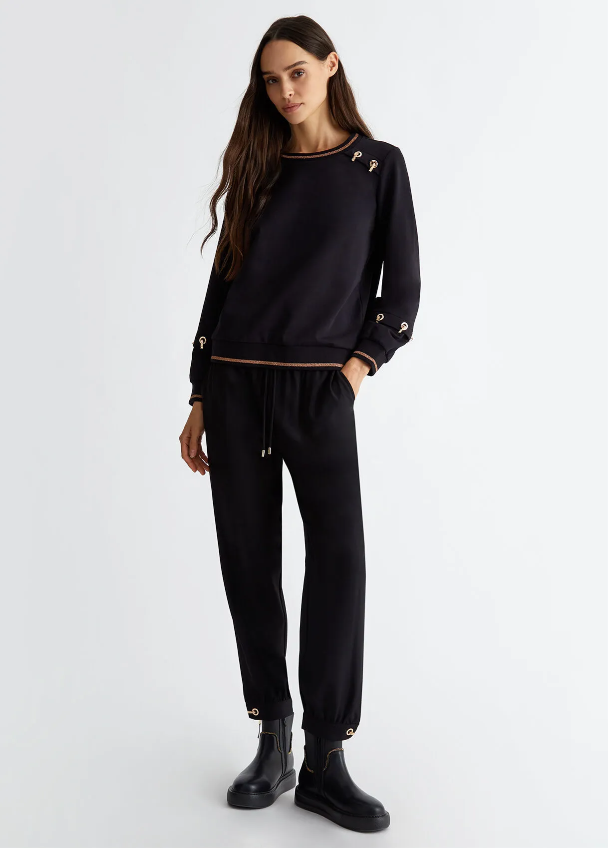 Felpa in cotone stretch